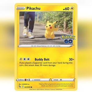 Pikachu Pokemon Card 🔥 60 HP 🟡 027/078